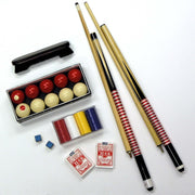 3-In1 Combination Game & Dining Table Set with 4 Rocker-Swivel Chairs- (Mahogany Finish)