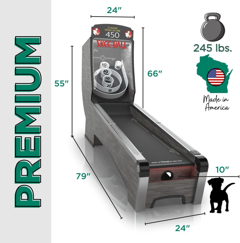 Arcade Table Machine Game for Home Basement Recreation Room - Premium Nostalgic Classic Fun of Roll and Score - Made in the USA