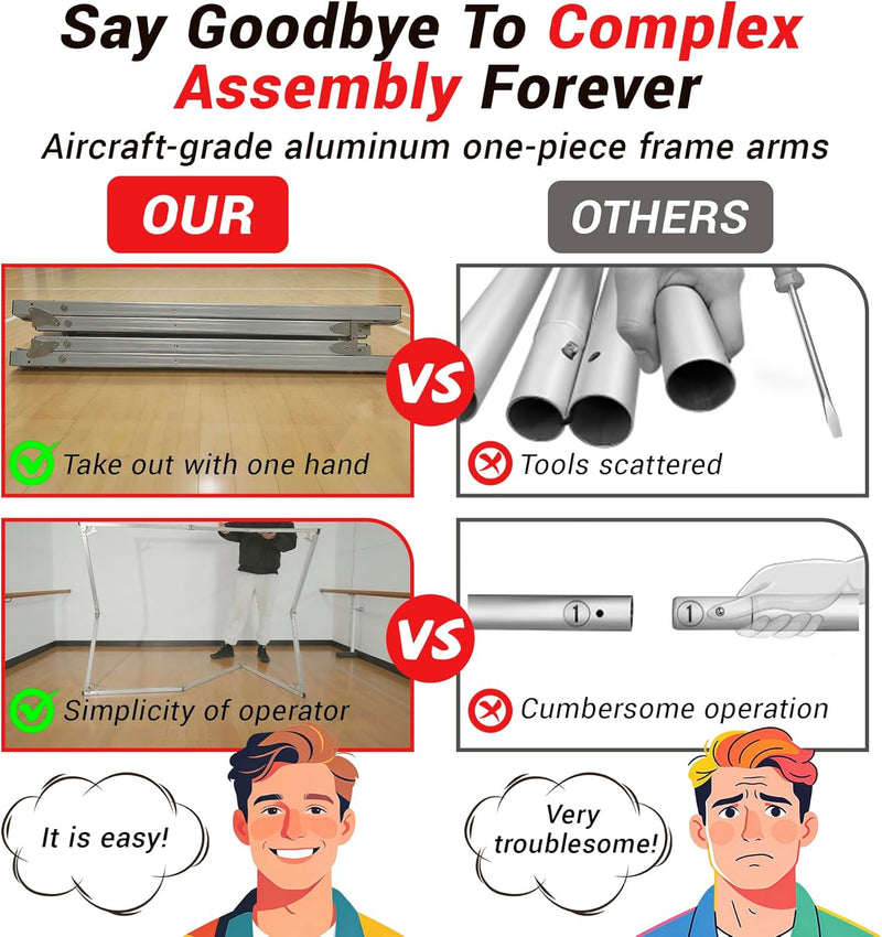 Indoor Golf Simulators Enclosure 10 X 8FT with HD Impact Screen & Durable Aluminum Frame,30 Minutes Quick Setup Golf Simulators Equipment for Home, Backyard & Garage.