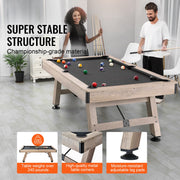 Uimoso 7Ft Billiards Table Pool Table Set Black Cloth for Family Game Room