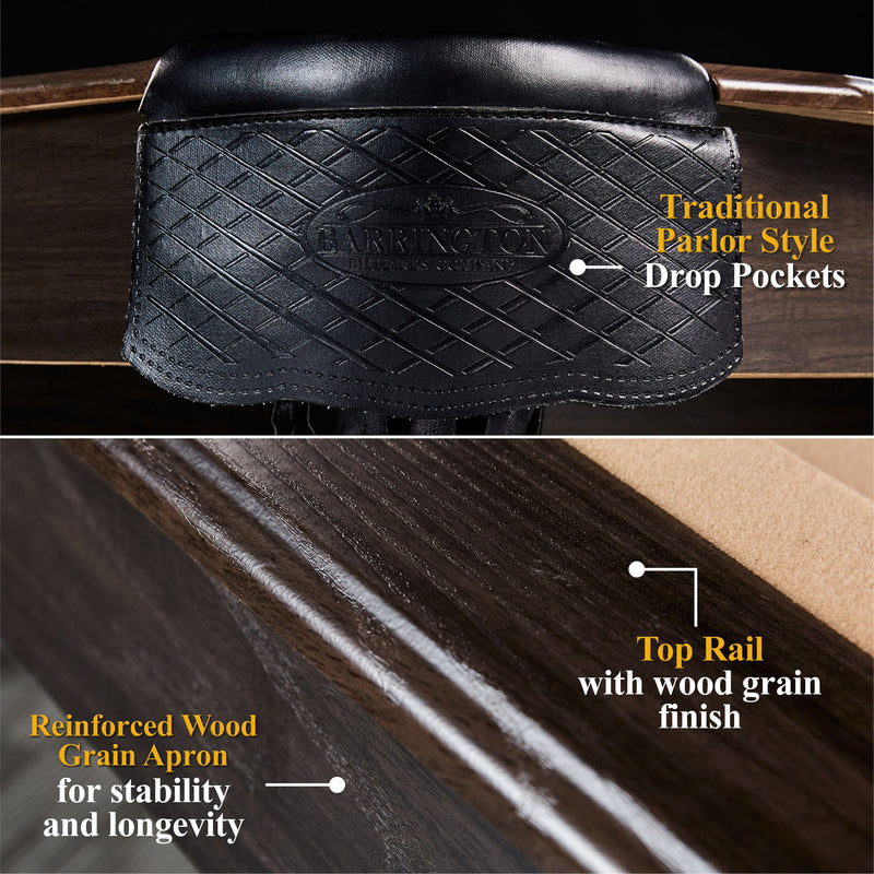 7.5 Ft Billiard Pool Table with Cue Rack, Dartboard, and Game Accessories, Tan, by