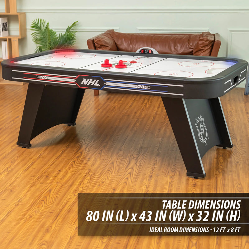 Pulse 80" Indoor Air Hockey Table with LED Scoring and Power Corners