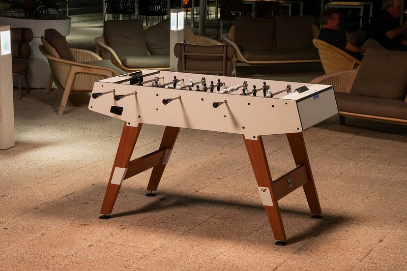 Origin Outdoor Foosball Table – Weatherproof, Anti-Corrosion Steel, Premium Outdoor Gaming - White Edition