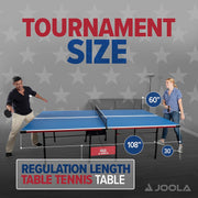 Indoor 15Mm Ping Pong Table with Quick Clamp Ping Pong Net Set - Single Player Playback Mode - Regulation Size Table Tennis Table - Compact Storage Ping Pong Table