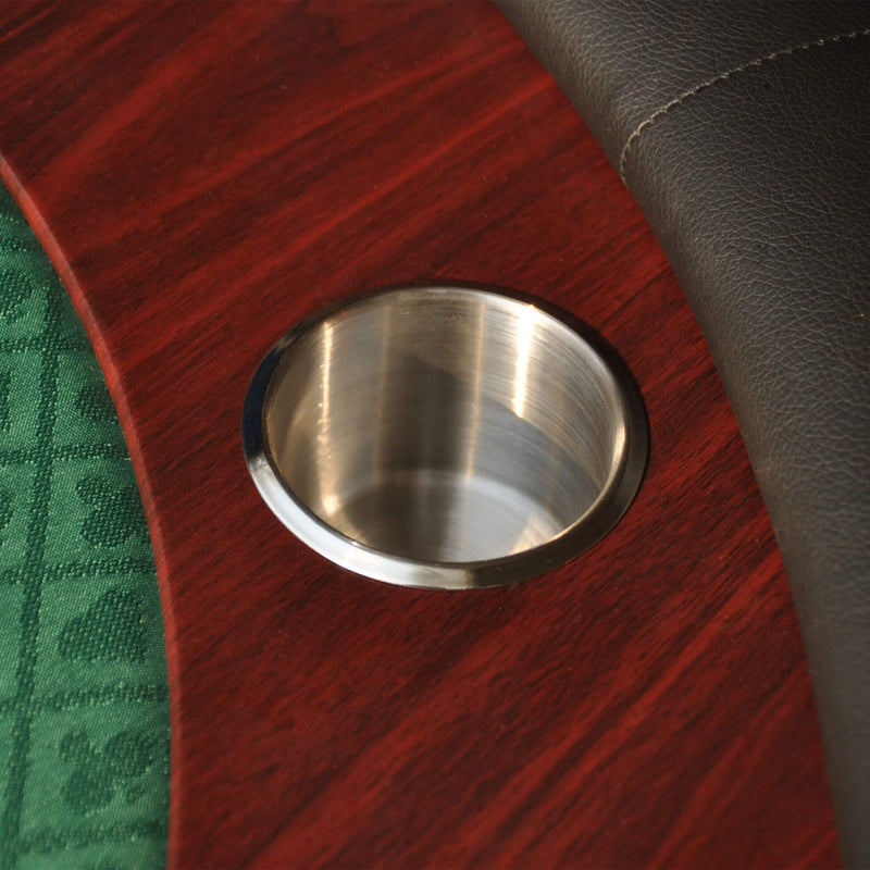 Modern 96-Inch Wooden Poker Table With U Shape Legs, Drop Box And Chips Tray (SAK83109)