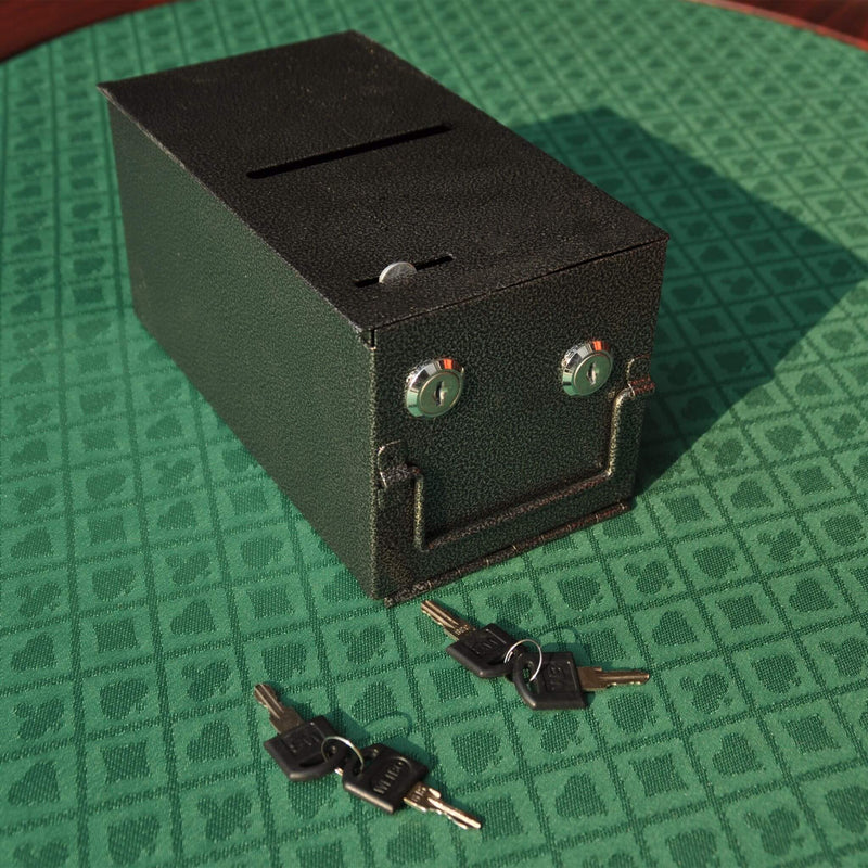 Modern 96-Inch Wooden Poker Table With U Shape Legs, Drop Box And Chips Tray (SAK83109)