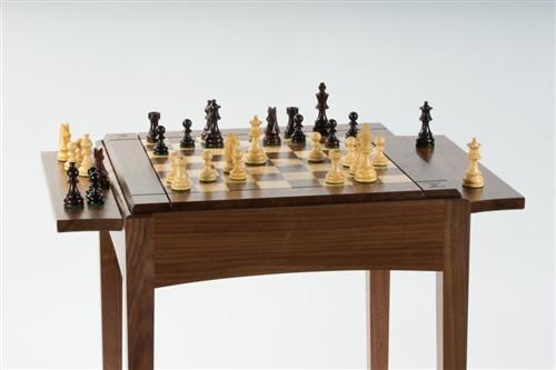 Walnut Player's Chess Table USA